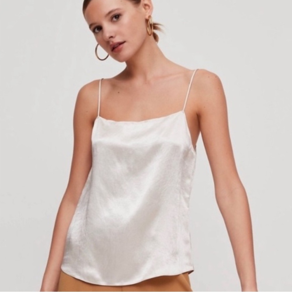 Babaton Apricot Satin Camisole Top
